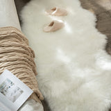 MIULEE Luxury Soft Fluffy Area Rug 3x5 Feet, Faux Fur Sheepskin Rug Decorative Plush Shaggy Carpet for Christmas Decor Bedside Sofa Floor Nursery, White