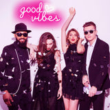 HOHOSIGN Good Vibes Neon Sign for Wall Decor Neon Lights Sign, 16"x8" Heart and Good Vibes LED Signs for Bedroom Wall, USB Operated Pink Goodvibes LED Neon Lights Signs for Game Room Christmas Decor