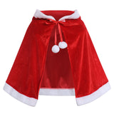 Little Girls Christmas Costume Mommy and Me Christmas Matching Outfit Strapless Plaid Dress with Velvet Cape Set Cindy Lou Who Kids Dress Up Xmas Party Clothes Black White-Strapless 2-3 T