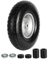 FEILOONG 13 Inch Wheelbarrow Tire Flat Free 4.00-6 Tires, Universal Fit