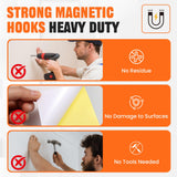 E BAVITE Magnetic Hooks 8 PCS 150lb Magnet Hook Cruise Cabins Essentials Heavy Duty Wreath Hanger Strong Magnets for Classroom Whiteboard Wreath Coat Grill Hanging Garage Cruise Ship Camping (Black)
