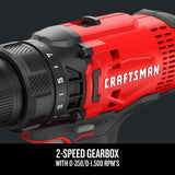 CRAFTSMAN V20 Cordless Drill/Driver Kit, 1/2 inch, Battery and Charger Included (CMCD700C1)