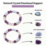 Sereniva Menopause Bracelet for Women - Natural Crystal Elastic Bracelet, Hot Flashes & Anxiety Relief, Calming Balance Bracelet for Menopause's Support, Hormone Balance Jewelry Gift for Her (1)