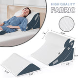 Yojoker 4PCS Orthopedic Bed Wedge Pillow Set for Sleeping, Post Surgery Foam Pillow for Body, Back and Leg Pain Relief, Triangle Adjustable Support Pillow - Acid Reflux Sleeping Pillows Navy