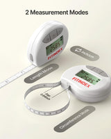 FITINDEX Body Measuring Tape, Accurate Bluetooth Measuring Tape for Body Measurements, Smart Body Tape Measure Retractable with 12 Body Parts Measure for Weight Loss Fitness Muscle Gain, Sync with APP