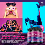 Helix Heal Libido Booster for Women Fast Acting with Horny Goat Weed - Female Desire Pills with Maca Root, Tribulus Terrestris, Ginseng and Hornygoatweed Women - Hormone Balance, Made in USA (60 ct)