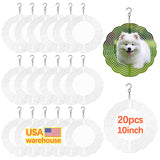 20 Pcs Sublimation Wind Spinner Blanks 10 Inch Round Aluminum Metal Wind Spinners Product Outdoor Garden Decoration for Heat Press Transfer Sublimation Blank Wind Spinners