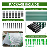 60 Pcs Garden Hoops for Raised Beds, 12 Sets of 8.5 FT Long Garden Hoops, Rust-Free Fiberglass Greenhouse Hoops Grow Tunnel for Netting, DIY Plant Support Garden Stakes for Row Cover