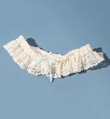 UnderYours Womens Rosalyn Garter Ivory-Baby Blue One Size