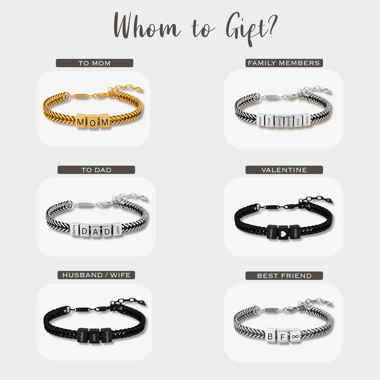 Personalized Stainless Steel Bracelet for Men - Custom Gold, Silver, Black Bracelets, Father Day Gifts for Husband, Dad, Boyfriend, Groomsmen, Birthday, Wedding, Anniversary, Friendship, Gift for Him