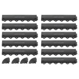 VEVOR Transition Edge Kit, 11-Piece, Durable PP Interlocking Modular Garage Floor Edging, Easy Installation, Only Compatible with VEVOR Drainage Mats, Black，Female