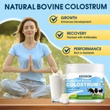 KEDISOM Grass-Fed Bovine Colostrum Supplement Powder - 60% High IgG 3000 mg for Gut Health, Immune Support - Easy to Mix Natural Liposomal Colostrum Superfood, Unflavored, 50 Servings