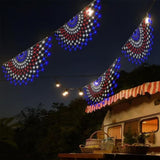 DDMY American Flag Lights 4th of July Lights with 243 Super Bright LEDs Waterproof Patriotic Flag Net Light of The United States for Memorial Day/4th of July Independence Day/Yard/Garden Decor