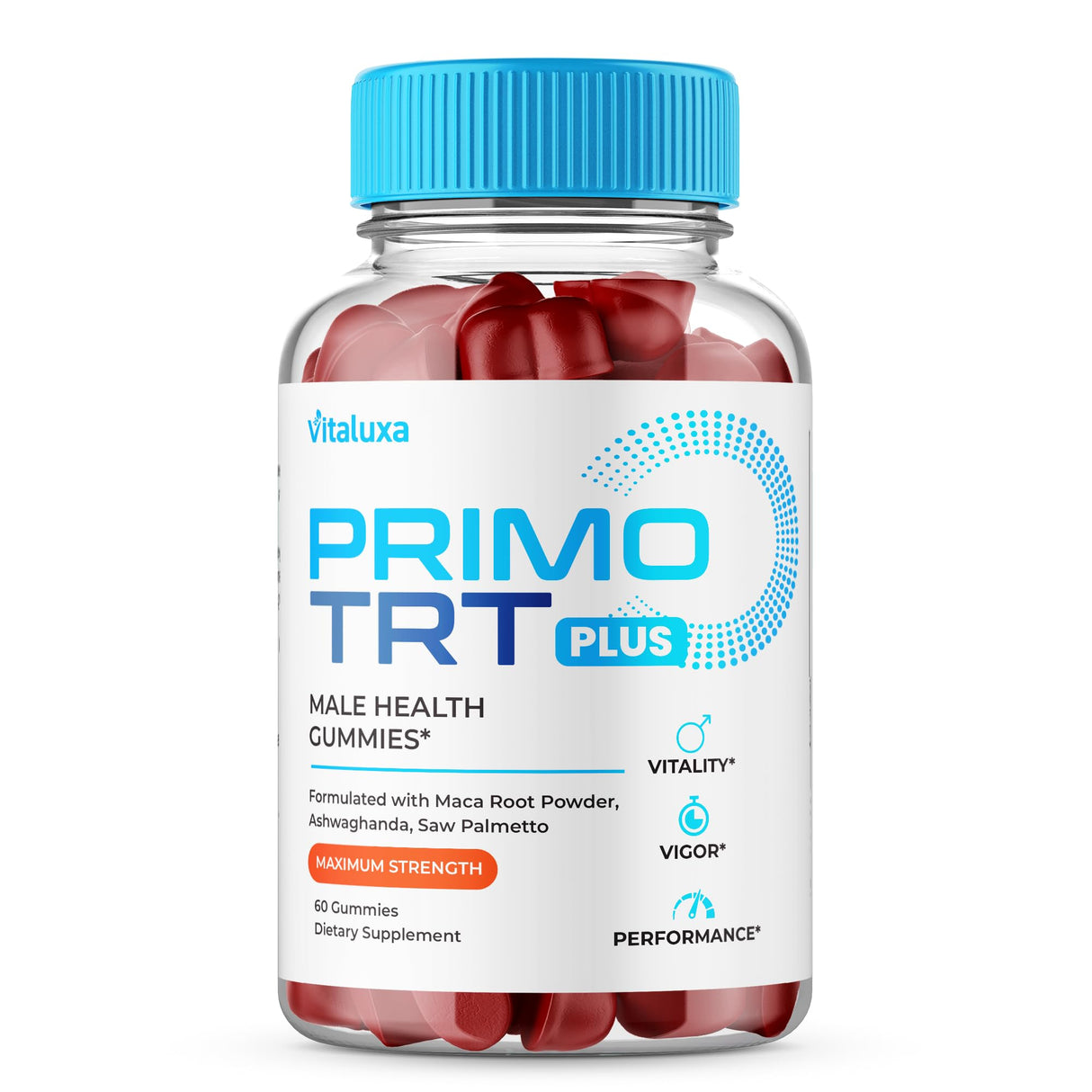 Primo TRT Gummies, Primo TRT Plus Advanced Performance Blend Supplement, PrimoTRT Try Prime Gomitas Maximum Strength Males Support for Overall Health Wellness All Natural Ingredients (60 Gummies)