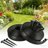Garden Edging Border/Landscape Edging,100FT 2 Inch Tall Plastic Flexible Lawn Border with 150 Stakes,No Dig Garden Edging Kit for Landscaping,Garden Bed,Yard,Flower Bed,Pathway