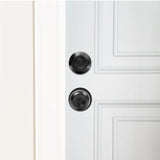 Front Door Lock Set Exterior Door Lock Set with Deadbolt, Single Cylinder Deadbolt Lock and Door Knob Set, Keyed Alike,Matte Black Door Knob and Deadbolt Set(4Pack Set)