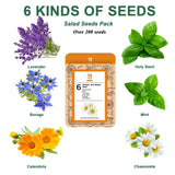 Lavender Seed Pod Kit, 8 Pod Kit (Include Seed Lavender/Chamomile/Holy Basil/Borage/Calendula/Mint) Fresh Tea Seed Pod Kit Compatible with Hydroponics