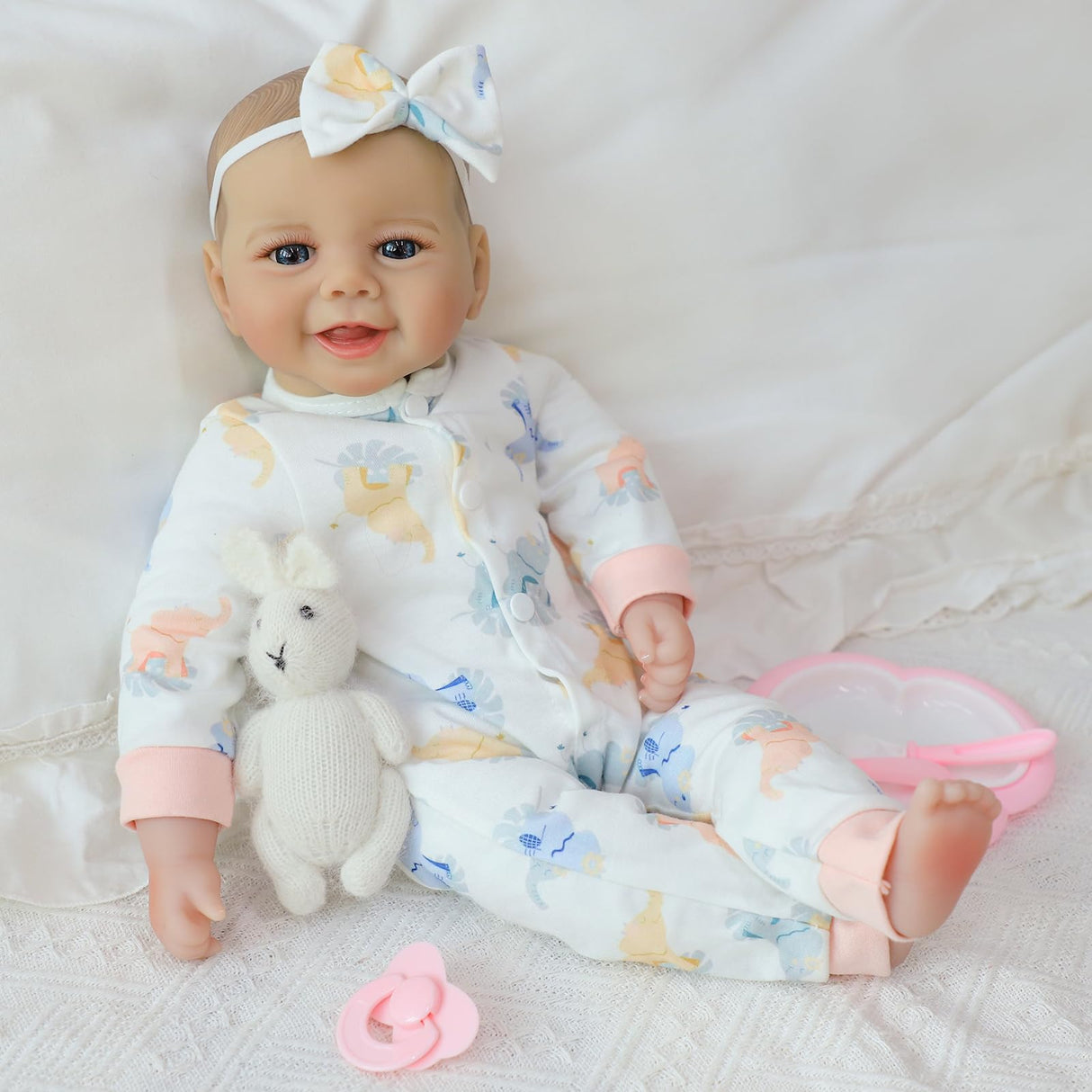 SCOM Baby Doll Girl, 18 inch Realistic Soft Body Baby Doll Real Life Cute Baby with Accessories for 3+ Year Old Christmas Birthday Gifts