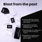 FAFO GAMES The Gen-X Challenge - 80s and 90s Trivia Card Game with 600 Trivia Cards - Pop Culture Trivia Game with Movies, Music, TV Shows - Ideal for Game Night, Christmas, Birthday, or Gift