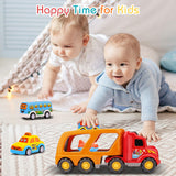 Nicmore Carrier Truck Toddler Toys Car: Transport Toy for 1 2 3 4 Year Old Boys Girls 18 Month 5-in-1 Kid Playset Gifts for Preschool Birthday Christmas