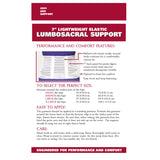 OTC Lumbosacral Support, 7-inch Lower Back, Lightweight Compression, Elastic, White, Large