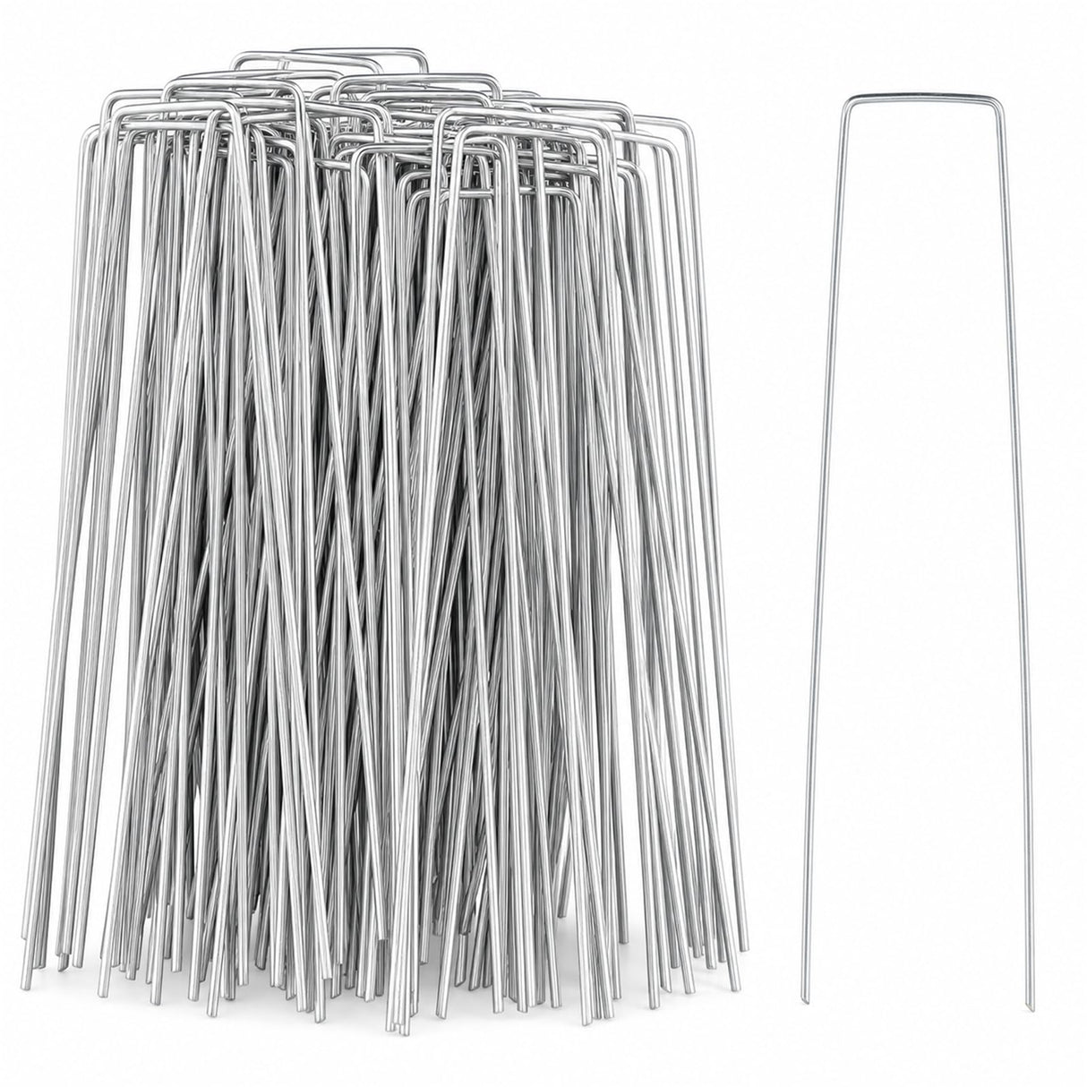 200 Pack 8 Inch Landscape Staples, Weed Barrier Stakes, 11 Gauge Galvanized
