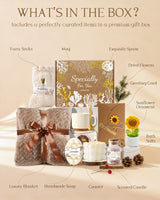 Coralogo 11pcs Spa Gift Baskets for Women, Sunflower Self Care Set, Brown