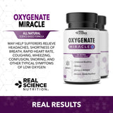 Real Science Oxygenate Miracle – Lung Support Supplement to Help Relieve Wheezing, Shortness of Breath, Rapid Heart Rate & Fatigue – Improves Circulation for Clear Lungs & Breath Support, 60 Caps