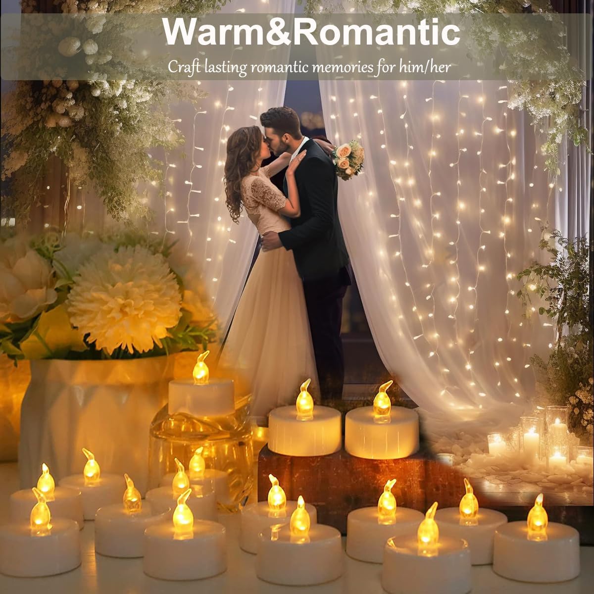 Remote flameless led Tea Light Candles with Timer,Realistic Flickering tealight Candles with Remote,Safe Decorative Lighting for Christmas,Wedding,Home Decor (Warm Yellow 24 Pack)