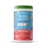 Amazing Grass Kidz Superfood: Vegan Protein & Probiotics for Kids with Beet Root Powder & 1/2 Cup of Leafy Greens, Strawberry Blast, 15 Servings