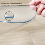 Lociciwayo Desk Chair Mat for Hardwood Floor, Plastic Floor Protector Mat with Non-Slip Texture, Rectangle Hard Floor Computer Chair Mat with Milled Edge (40"x48" inch)