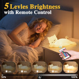 Lying Cat Lamp Funny Gifts, 16 Colors+5 Dimming+Silicone Random Stuff, Touch+Remote+Recharge Night Light, Unique Cool Lamp,Cute Weird Stuff, Squishy Cat White Elephant Gifts for Women/Men/Teens/Kids