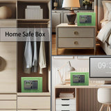 Yuanshikj Electronic Deluxe Digital Security Safe Box Key Keypad Lock Home Office Hotel Business Jewelry Gun Cash Use Storage money (LIGHT GREEN)