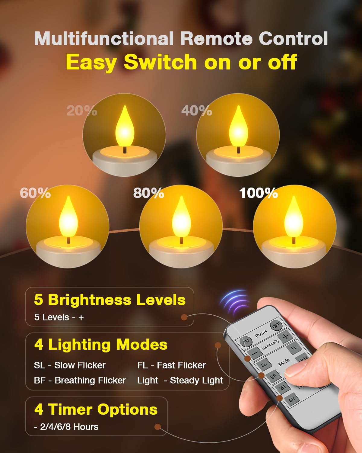 SoulBay Flameless Candles with Remote Control Timer & Charging Base, 12pcs USB Rechargeable Battery LED Tea Lights Candles Small Votive for Lantern Pool Mantle Weddings Emergency Christmas Decorative