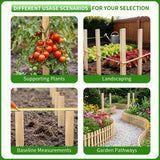 Layrslot 30 Pcs 12 Inch Wooden Garden Stakes, Wooden Stakes for Signs, Grade and Survey Stakes for Plant Support, Silt Fence, Farm Survey Boundaries, Baselines