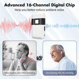 Hearing Aids, Hearing Aids for Seniors with Noise-Cancelling, OTC Hearing Aids Rechargeable, Hearing Amplifiers with 8 Volume Levels & 4 Hearing Modes, 160-Hour Battery Life, Clear Sound (Black)