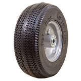 Marathon 00026 Flat Free 2.80/2.50-4 Tire and Wheel Assembly, 3” Centered Hub, 1/2” Ball Bearings, Replacement Tire for Casters, Utility Carts and Other Equipment, Easy Install Assembly