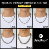ChainsHouse Stainless Steel Mens Cuban Link Chain, 14mm, 20"