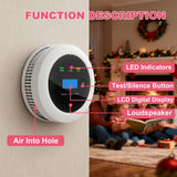 3-Pack Smoke and Carbon Monoxide Detector Combo, 2-in-1 Dual Sensor CO & Smoke Alarm, Battery Operated Carbon Monoxide Detectors with LCD Display for Home, Easy to Install