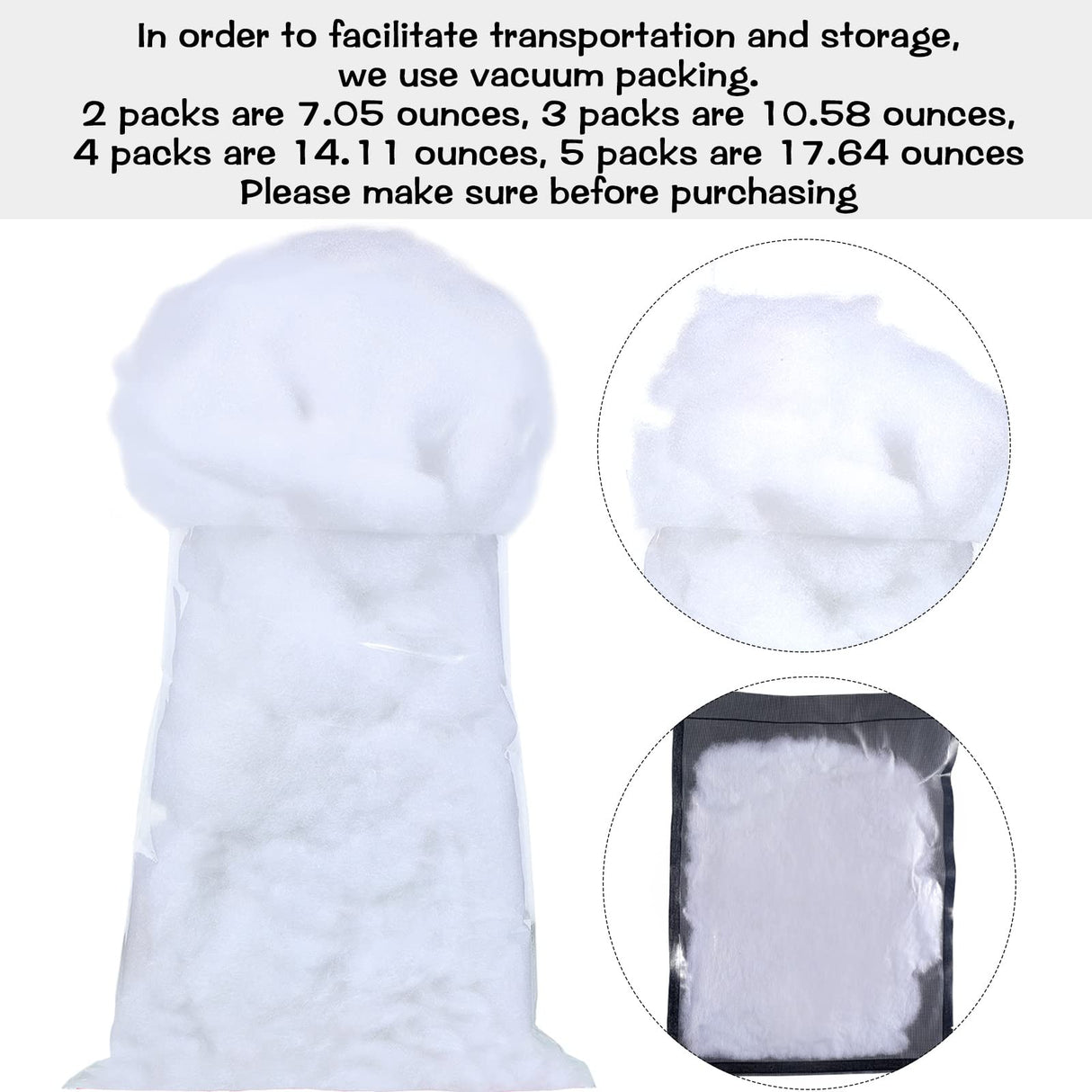 Shappy 17.64 Ounce/ 500 G Fake Clouds Snow Decoration Artificial White Cloud Fiber Faux Fluffy Snow Indoor Soft Artificial Fake White Cotton Winter Craft Decor Christmas Tree Village Displays