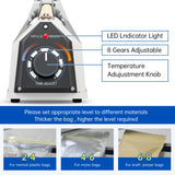 R-PACK Impulse Heat Sealer with Cutter, Heavy-Duty Bag Sealing & Cutting Machine, 2 Extra Replacements (White, 16-Inch)