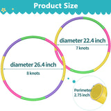 2 Pack Color Hoop - Size & Length Adjustable, Plastic Toys for Adults & Party Games, Gymnastics & Dog Agility Equipment, Christmas Wreath