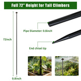 DOLEMODUO 72 Inch Garden Stake Netting Support, 10PCS Heavy Duty & Rust Proof Powder Coated Steel Plant Stakes for Garden Fencing, Plant & Crop Protection from Wildlife