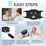 EVFOFO Led Face Mask Light Therapy, Red Light Therapy for Face, 7-1 Colors LED Facial Skin Care Mask, Black