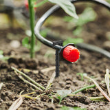 Glooglitter 120 Pack 1/4 Inch Irrigation Tubing Hold Down Plastic Anchor Stakes Drip Irrigation Support Stakes Ground Garden Hose for Garden Greenhouse Sprinkler Landscaping