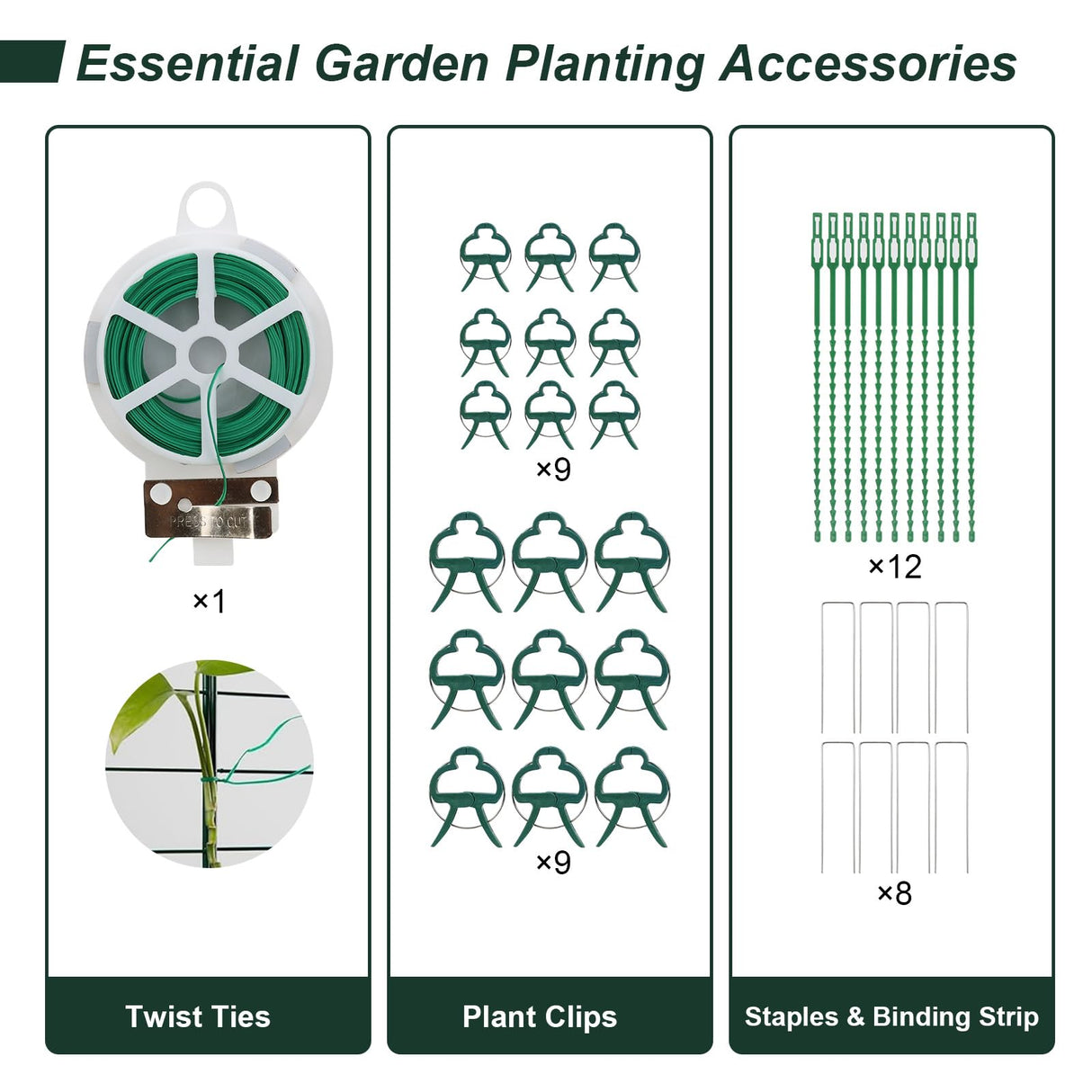 Amoskey Cucumber Trellis, Garden Trellis for Climbing Plants Outdoor, Foldable A-Frame Trellis, Cucumber Trellis for Raised Bed for Cucumbers, Peas, or Tomatoes (Green, Small Grid 48‘’H*34''W)