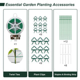 Amoskey Cucumber Trellis, Garden Trellis for Climbing Plants Outdoor, Foldable A-Frame Trellis, Cucumber Trellis for Raised Bed for Cucumbers, Peas, or Tomatoes (Green, Small Grid 48‘’H*34''W)