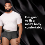 Depend Real Fit Adult Diapers, Incontinence Underwear for Men, Disposable, Maximum Absorbency, Large/Extra Large, Black, 68 Count, Packaging May Vary