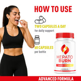 Hepato Burn Capsules - HepatoBurn Pills Supplement Support, Hepatoburn Advanced Formula - All Natural Vitamin Energy and Wellness, Hepato Burn Premium Formula, 60 Capsules for 1 Month