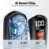 AI Hand Warmers Rechargeable 2 Pack, AI Smart Chips Electric Hand Warmers, Long Lasting Safe Heat, Portable Pocket Heater, Gifts for Christmas, Outdoor, Golf, Hunting, Camping Accessories -Black